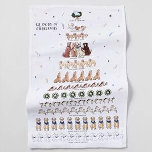 Sur la Table I 12 Dogs of Christmas I 12 Days of Dogs I Kitchen Towel